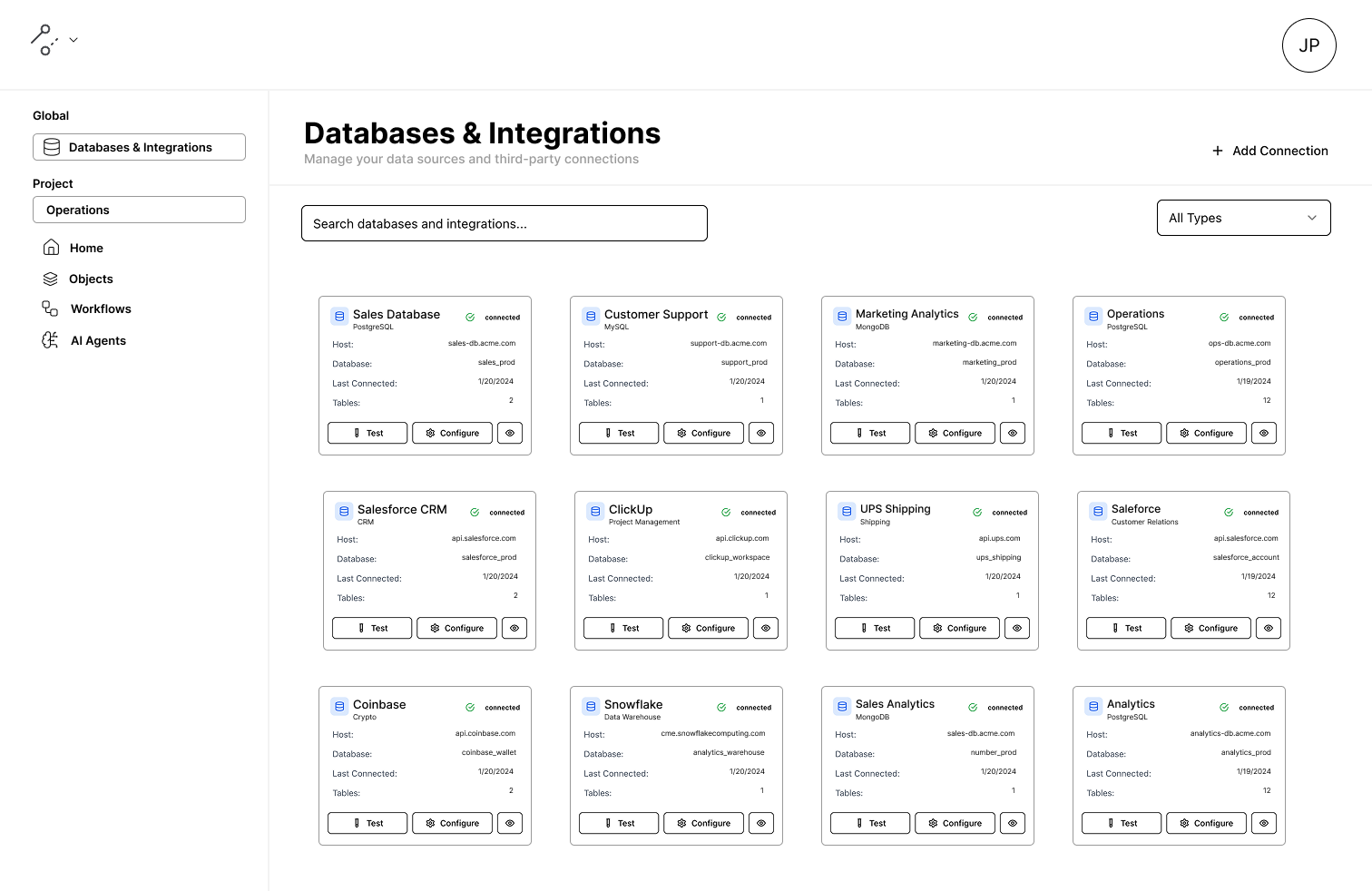 Nexus Databases Integrations from Intual MVP